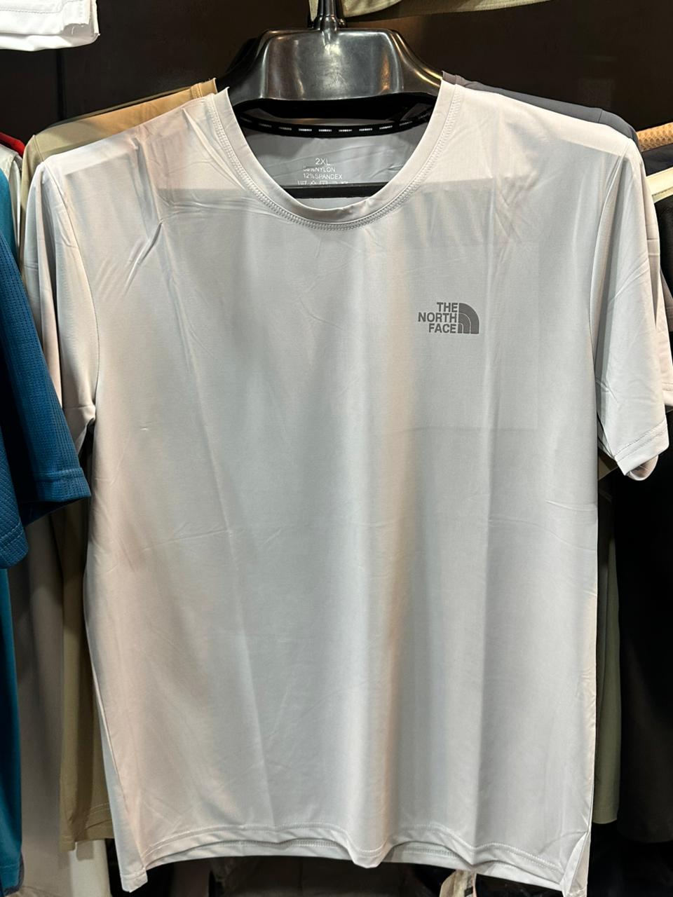 Men’s High-Stretch Athletic Training Tee – Ice Grey